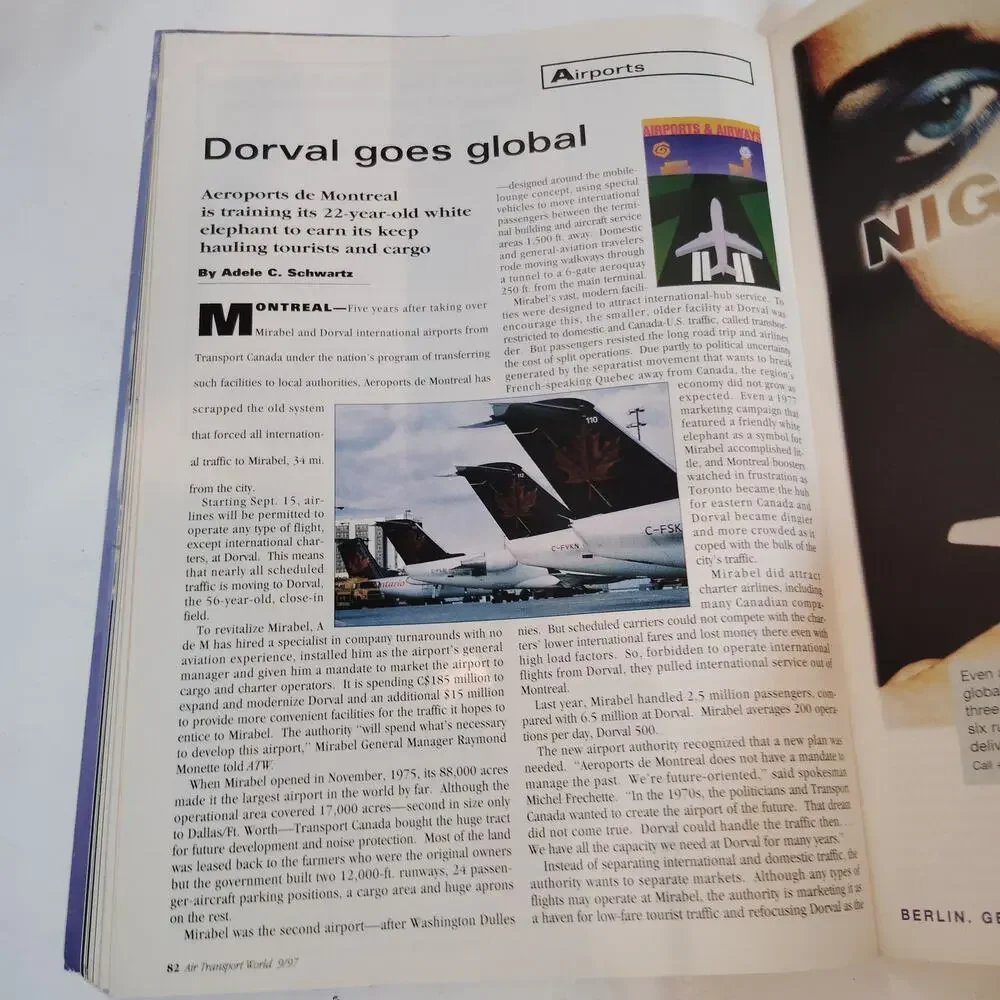 Air Transport World Magazine - Sept 1997 - Washington National Airport Penton